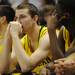 Michigan freshman Nik Stauskas watches from the bench during the last few second again Michigan State at Breslin Center in East Lansing on Tuesday, Feb. 12. Michigan lost, 75-52. Melanie Maxwell I AnnArbor.com